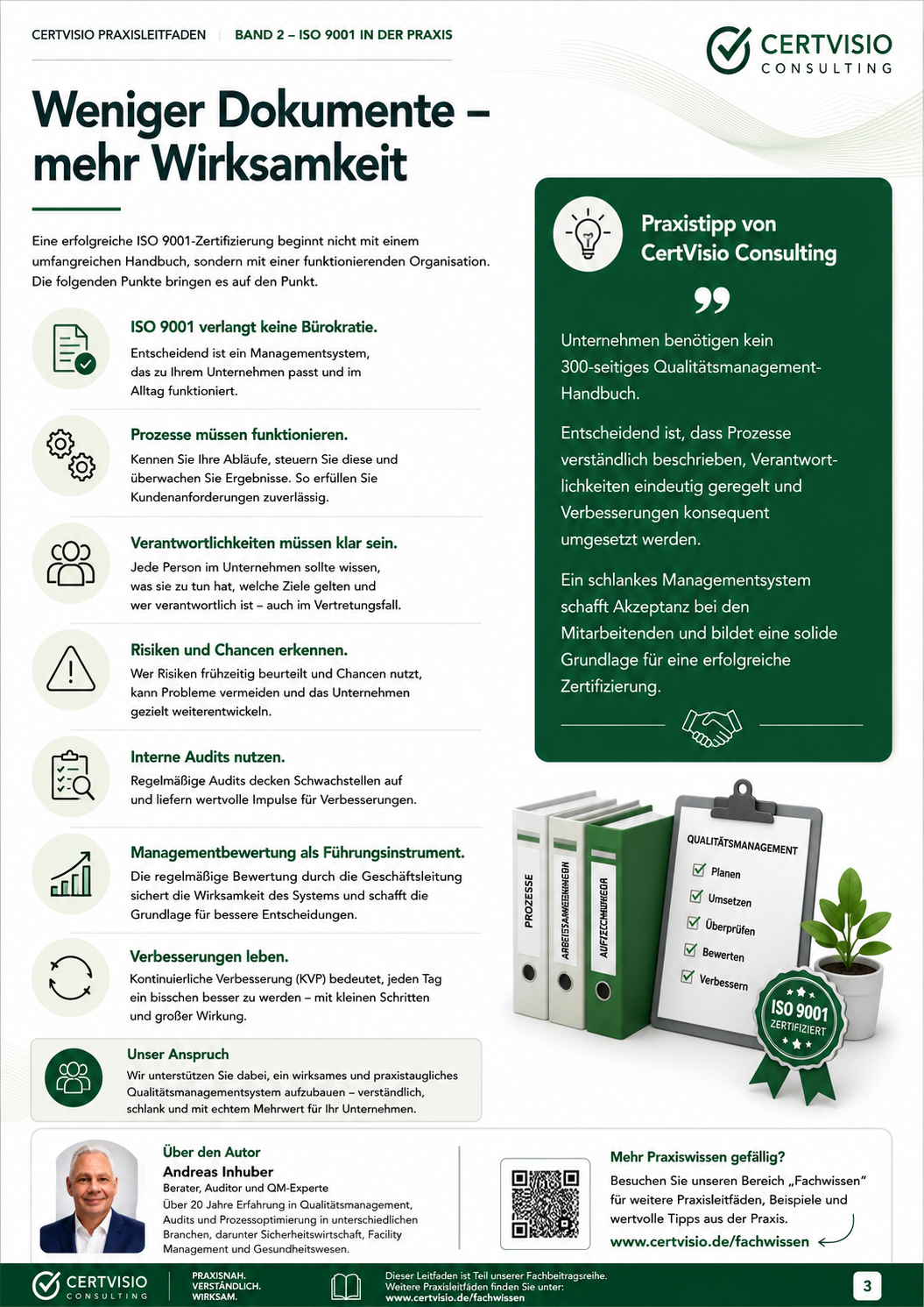 ISO 9001 in der Praxis – Seite 3: Weniger Dokumente, mehr Wirksamkeit